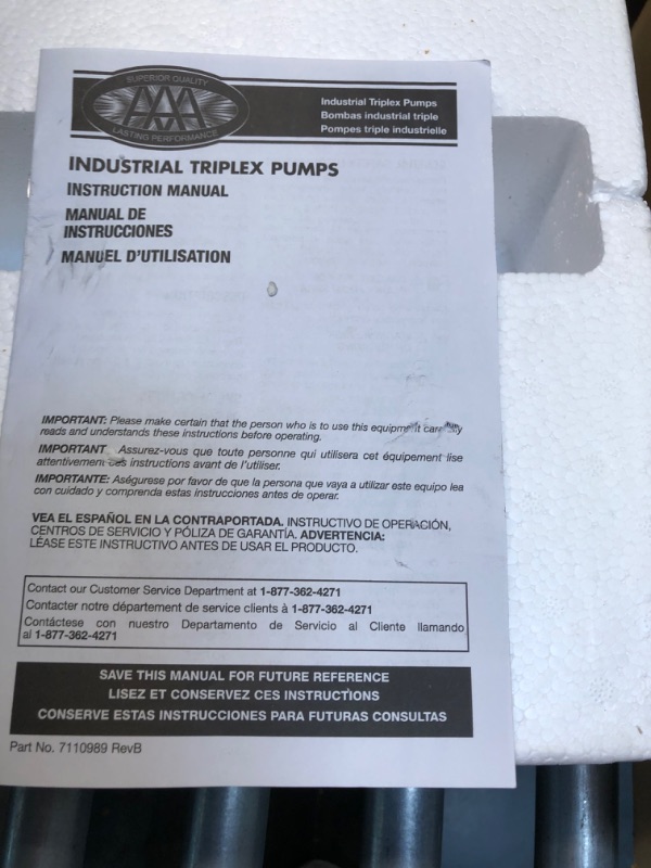 Photo 4 of AAA Pumps 90038 Horizontal Triplex Plunger Replacement Pressure Washer Pump Kit, 3800 PSI, 3.5 GPM, 1" Shaft, Black & Valley Industries Pressure Washer Premium Pump Oil - 1 Liter, Black, (PK-85490000)