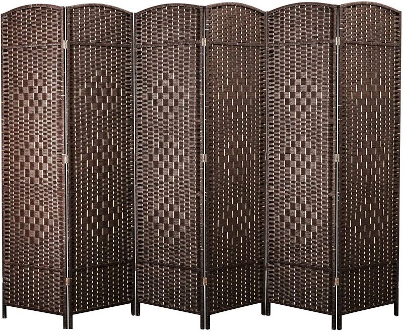 Photo 1 of ]c1b07w4tpn15
Cocosica Weave Fiber Room Divider, Natural Fiber Folding Privacy Screen with Stainless Steel Hinge & 6 Panel Room Screen Divider Separator for Decorating Bedding, Dining, Study and Sitting Room
