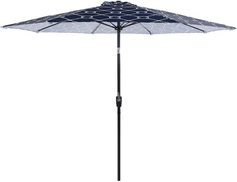 Photo 1 of AUTO TILT UMBRELLA designer's choice 9 FT black and white dots