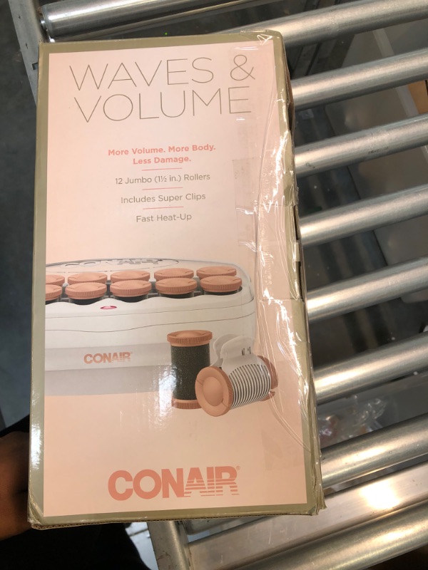 Photo 4 of Conair Jumbo and Super Jumbo Ceramic Hot Rollers, Bonus Super Clips Included (Amazon Exclusive) 1.5" and 1.75" Rollers with Super Clips PINK