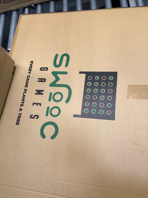 Photo 1 of SWOOC Games - Giant Four in a Row (All Weather) Outdoor Game with Carrying Case and Noise Reducing Design - 60% Quieter - Jumbo Connect 4 Discs to Win - Oversized Yard Game for Kids, Adults, & Family