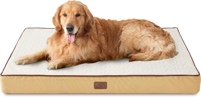 Photo 1 of Bedsure Orthopedic Dog Bed for XL Dogs - Memory Foam Dog Beds, 2-Layer Thick Pet Bed with Removable Washable Cover and Waterproof Lining (44x32x4 Inches),...
