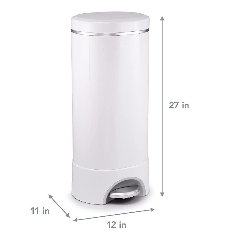Photo 1 of Munchkin® Step Diaper Pail Powered by Arm & Hammer, #1 in Odor Control, Award-Winning, Includes 1 Refill Ring and 1 Snap, Seal & toss Bag
