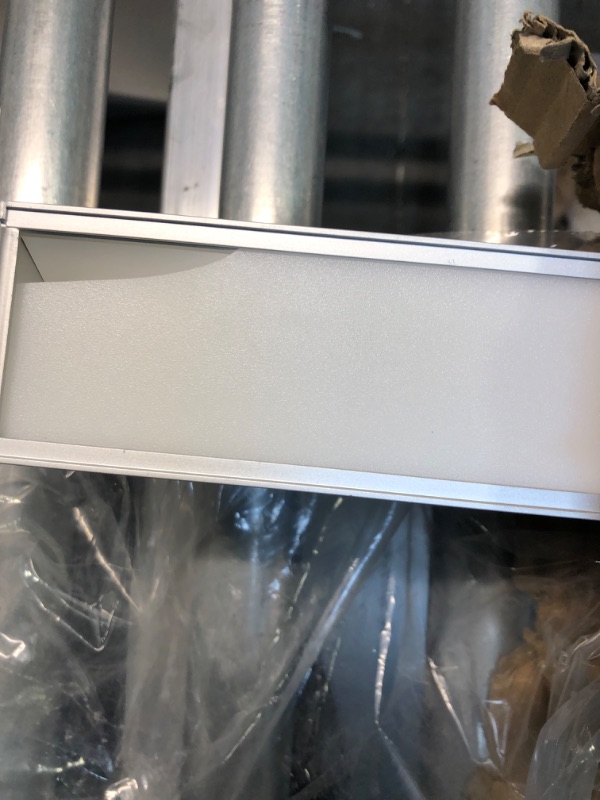 Photo 1 of hykolity 8FT Linkable LED Linear Light, 80W 9200lm 3000K/4000K/5000K CCT Selectable, 0-10V Dimmable Architectural LED Suspension Office Lighting Fixture for Market, Garage, ETL,1 Pack - Silver Silver 8 FT