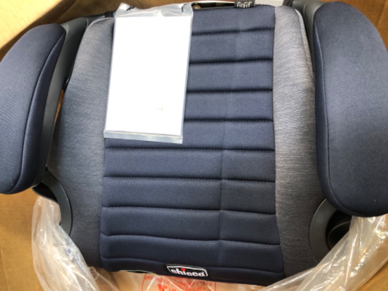 Photo 2 of Chicco GoFit ClearTex Backless Booster Car Seat - Reef | Navy Reef GoFit with ClearTex No Chemicals