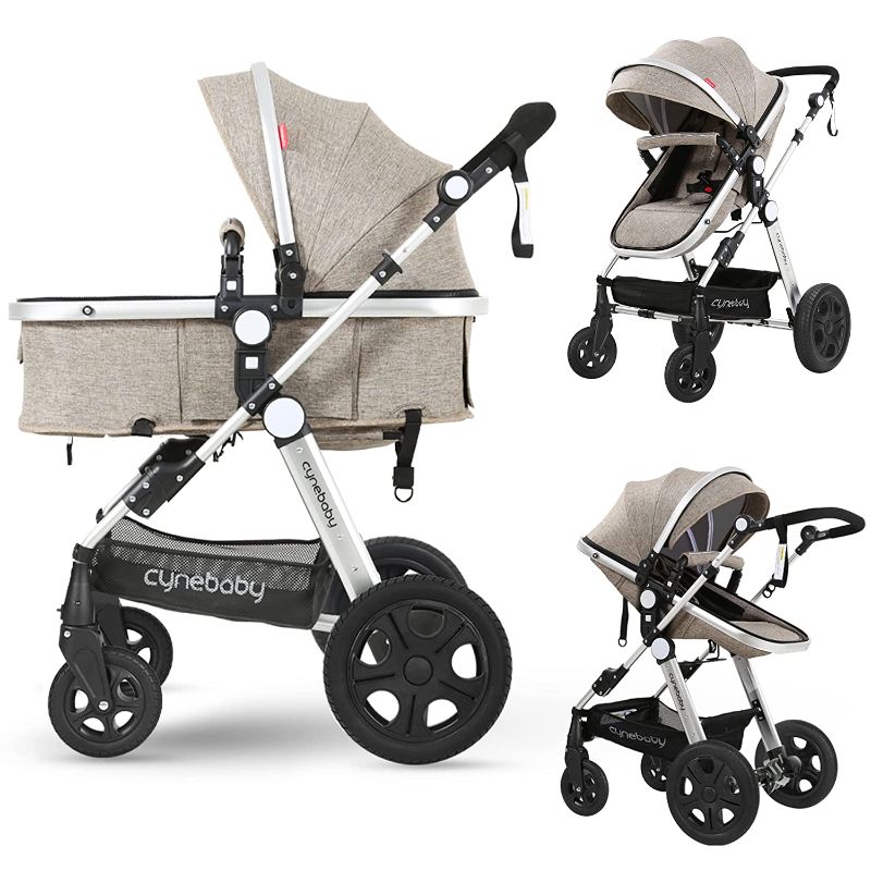Photo 1 of Cynebaby Baby Stroller, Convertible Bassinet Stroller for Newborn Infant Lightweight Pram Strollers with Snack Tray… 
