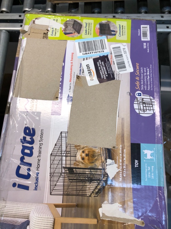 Photo 4 of 18-Inch Single Door iCrate with Fleece Bed FOR SMALL DOGS