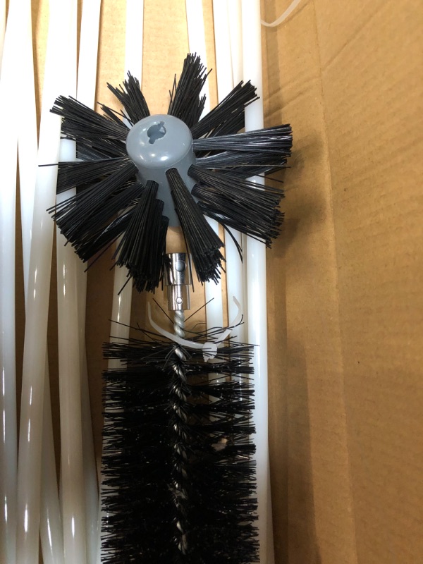 Photo 1 of Morinoli 24 Feet Dryer Vent Cleaning Kit, Chrome Button Locking System, Extends Up To 24 Feet, Lint Remove, Dryer Duct Cleaning Kit, Dryer Vent Cleaner Kit with Bonus Drill Attachment, Lint Trap Brush 24Feet(12*24in)