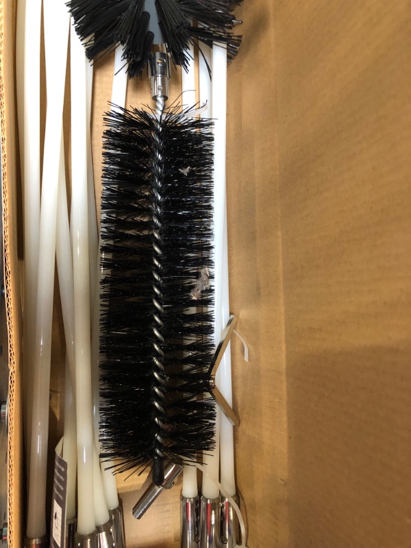 Photo 1 of Morinoli 24 Feet Dryer Vent Cleaning Kit, Chrome Button Locking System, Extends Up To 24 Feet, Lint Remove, Dryer Duct Cleaning Kit, Dryer Vent Cleaner Kit with Bonus Drill Attachment, Lint Trap Brush 24Feet(12*24in)