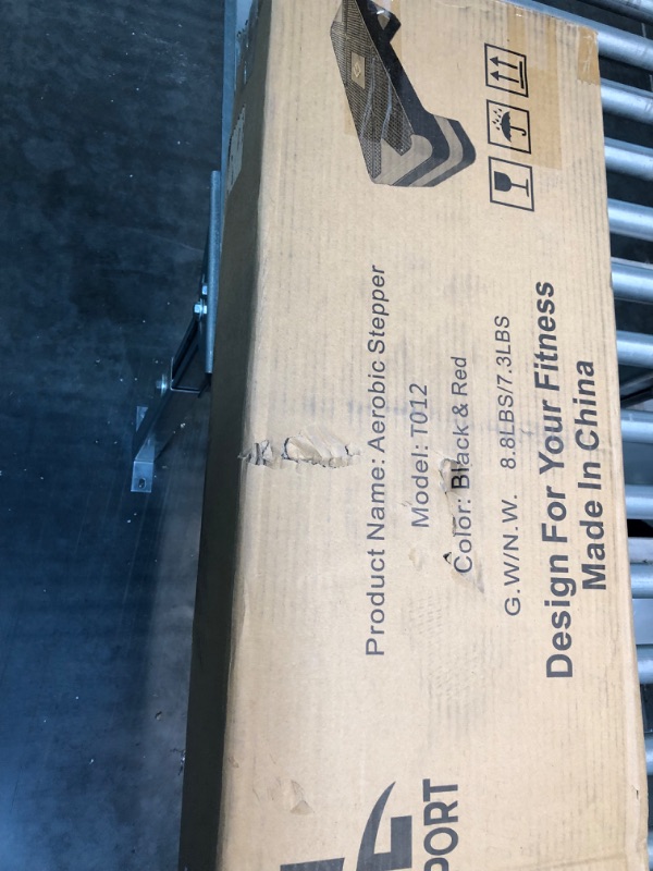 Photo 1 of KL KLB Sport Adjustable Exercise Workout Aerobic Stepper Step Platform Trainer Red