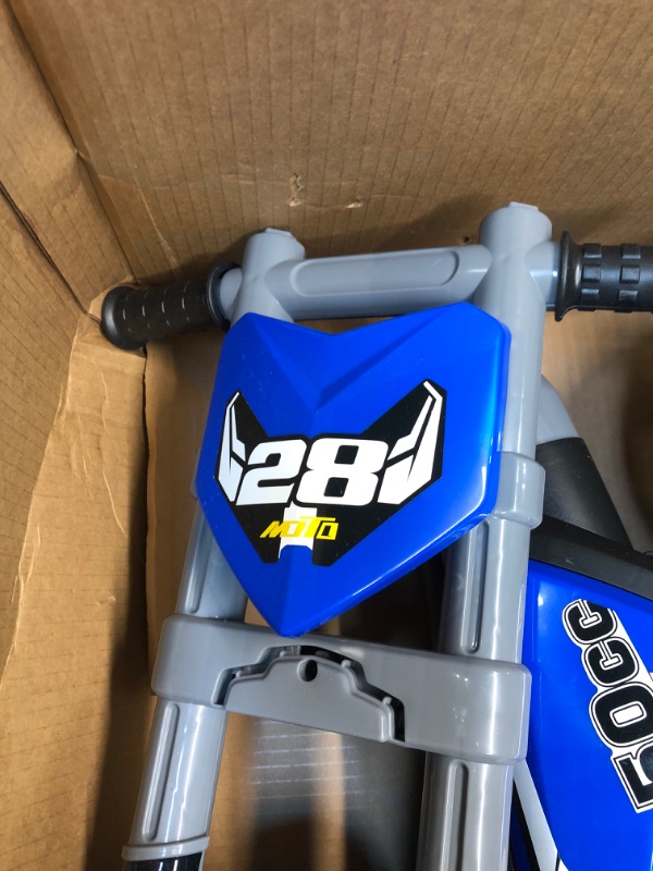 Photo 1 of PRIME CLUB 6V Ride on Electric Motorcycle Battery Powered 2 Wheels Bike with Training Wheels,LED Lights,Music,Forward and Backward Button,Pedal for Toddlers?Blue?