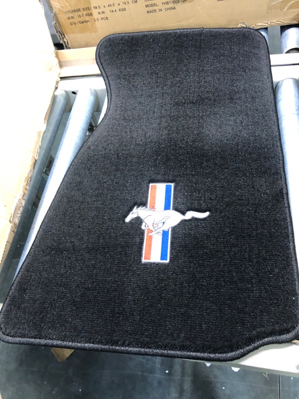 Photo 5 of Ford Mustang Floor Mat Carpeted With Tri-Bar Logo Black Set 1994-2004