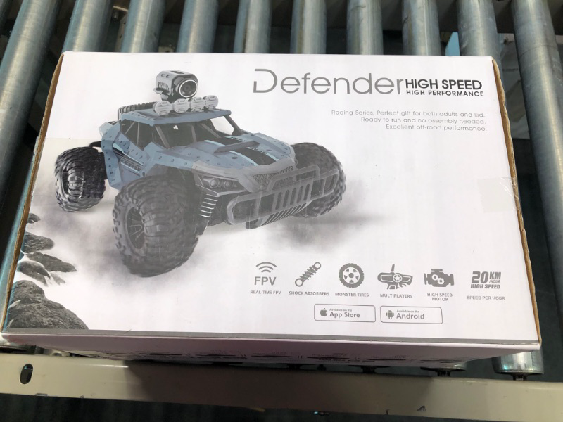 Photo 3 of Remote Control Car for Outdoors, 1/16 RC Car from 8 Years, 20+KM/H Monster Truck, Blue Buggy Car, Children's Car, Car Toy, 2 x Battery 70 Minutes Playtime, Game Gift for Children, RC Car