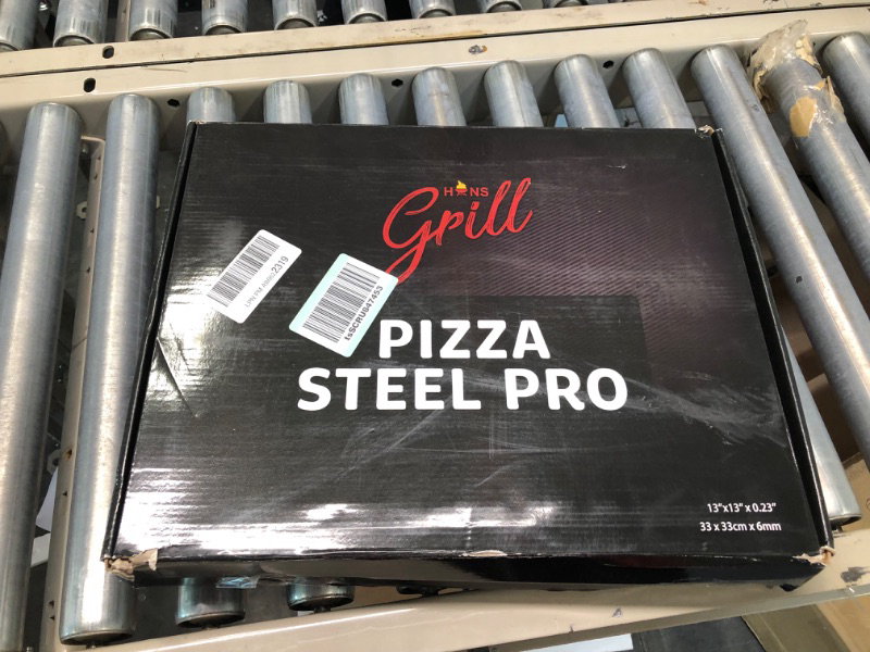 Photo 2 of Pizza Steel PRO by Hans Grill | XL (1/4" Thick) Square Conductive Metal Baking Sheet for Cooking Pizzas in Oven and BBQ | Bake and Grill Bread and Calzone