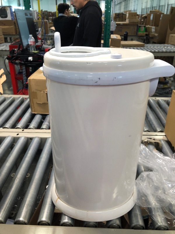 Photo 1 of Ubbi Steel Odor Locking, No Special Bag Required Money Saving, Awards-Winning, Modern Design Registry Must-Have Diaper Pail, Ivory