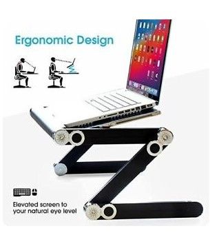 Photo 1 of Portable Folding Notebook or Laptop Table - Desk - Tray - Stand - (Black) with free mouse stand