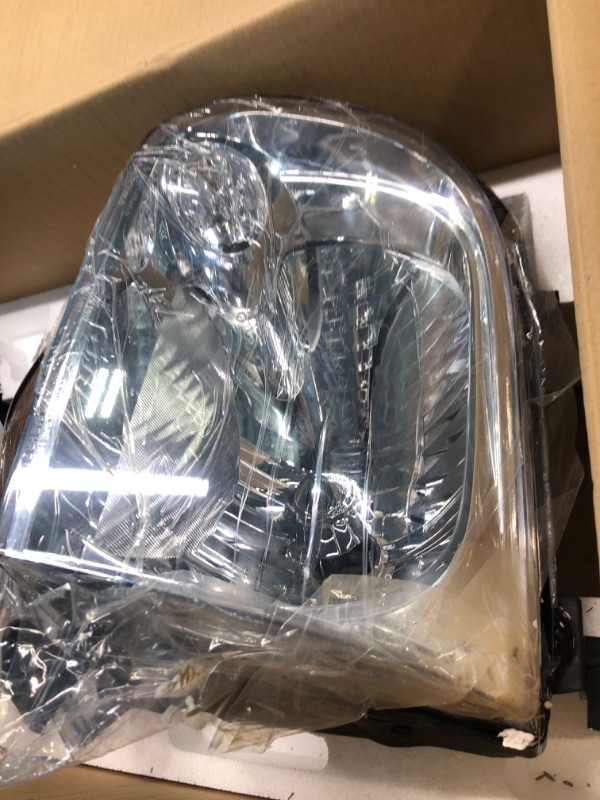 Photo 3 of AS Headlight Assembly Compatible with 2006 Toyota Tundra Double Cab/ 2006-2007 Sequoia Headlamp Chrome Housing Driver and Passenger Side OE Replacement A-Chrome Housing Amber Reflector Clear Lens