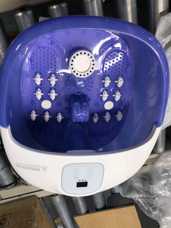 Photo 2 of Foot Spa Bath Massager with Heat, Air Bubbles, Vibration, Adjustable Temperature 95-118?, Purple