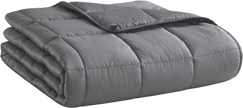 Photo 1 of Weighted Blanket (Dark Grey,48"x72"-15lbs) Cooling Breathable Heavy Blanket Microfiber Material with Glass Beads Big Blanket for Adult All-Season Summer Fall Winter Soft Thick Comfort Blanket