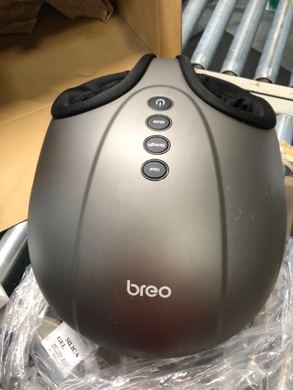 Photo 3 of Breo Foot Massager Machine with Heat, Shiatsu Deep Tissue Kneading, Rolling Massage for Relief, Fits Feet Up to Men Size 12 1 Count (Pack of 1)