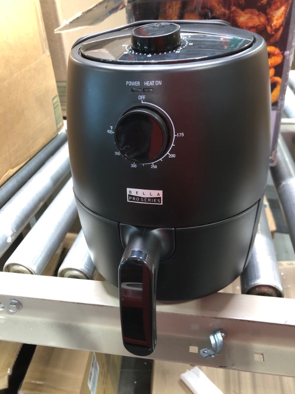 Photo 2 of Bella Pro Series - 2-qt. Analog Air Fryer - Black Matte