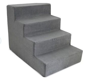 Photo 1 of  High Density Foam 4 Steps Dog & Cat Stairs, Gray