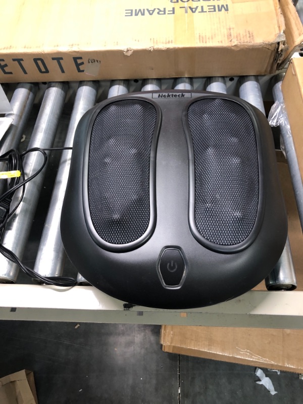 Photo 1 of Nekteck Foot Massager with Heat, Shiatsu Heated Electric Kneading Foot Massager Machine for Plantar Fasciitis, Built-in Infrared Heat Function and Power Cord Black