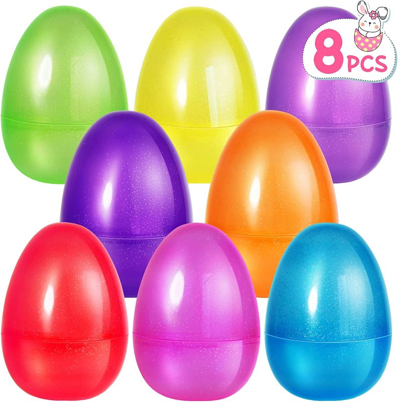 Photo 1 of  PCS 10" Jumbo Easter Eggs, Plastic Large Easter Eggs, Fillable Easter Eggs for Easter Egg Hunt, Empty Easter Eggs, Surprise Eggs for Basket Stuffers Fillers, Easter Party Favor, Easter Decoration
