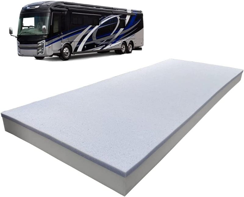Photo 1 of 4" x 36" x 72" Gel Memory Foam RV Bunk Mattress Replacement, Medium Firm, Pressure Relieving, Cooling Premium Comfort, USA Made, No Cover