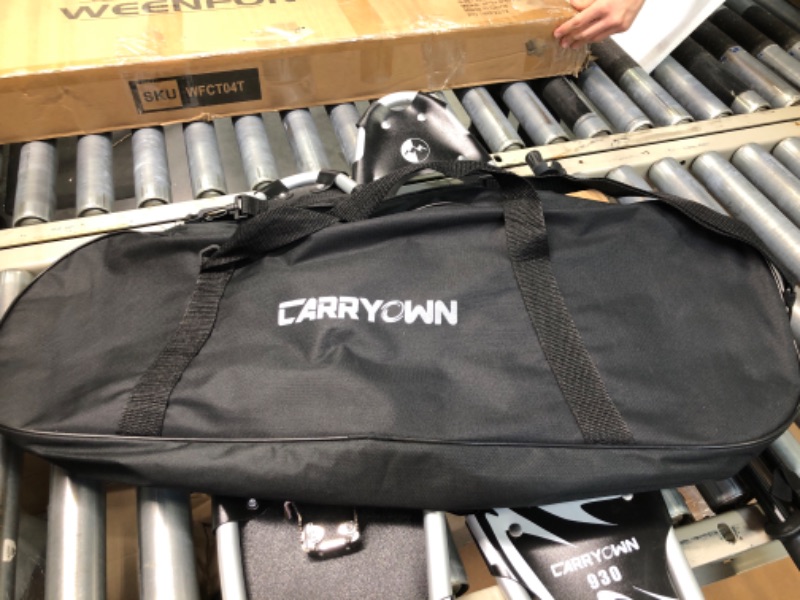 Photo 1 of Carryown 3 in 1 Light Weight Snowshoes Set for Adults Men Women Youth Kids, Aluminum Alloy Terrain Snow Shoes with Trekking Poles and Carrying Tote Bag, 14" /21"/ 25"/ 30" Black(snowshoes+pole) 21"(70-150 lbs)