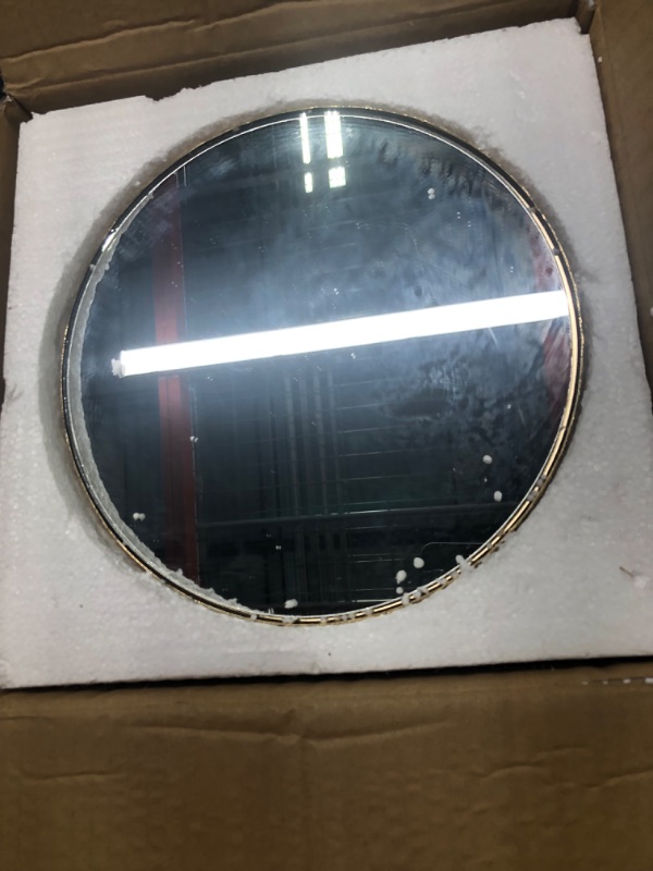 Photo 3 of 10" round mirror on 2" gold platform
