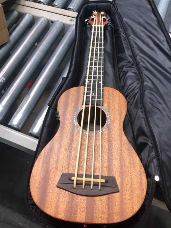 Photo 1 of Caramel CUB402 Electric 30inch All Solid Wood Mahogany Ukulele Bass - Tuned as E-A-D-G All solid mahogany