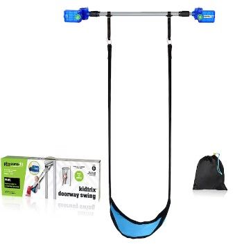 Photo 1 of Playzone-fit Kidtrix Doorway Swing Kit - Fun Indoor Doorway Swing for Kids - Includes Classic Swing Seat - Weight Limit 150 lbs. - Recommended Ages 3+ Years