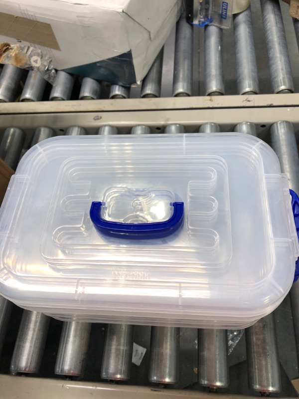 Photo 2 of 4 Plastic Storage containers with lid and handles 11x7.5x7