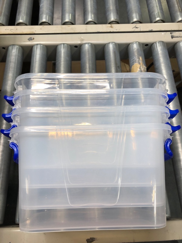 Photo 1 of 4 Plastic Storage containers with lid and handles 11x7.5x7