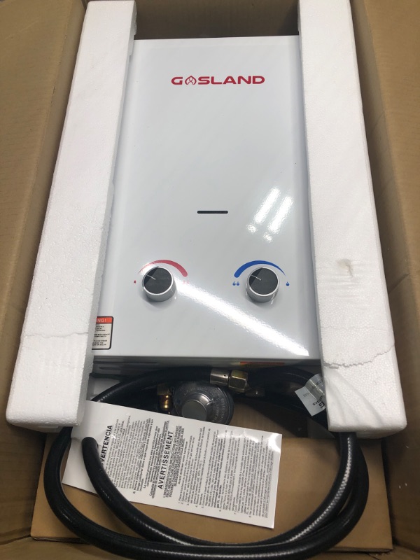 Photo 2 of Propane Tankless Water Heater, GASLAND Outdoors BS158 1.58GPM 6L Portable Gas Water Heater, Instant Propane Water Heater, RV Camping Water Heater, Overheating Protection, Easy to Install