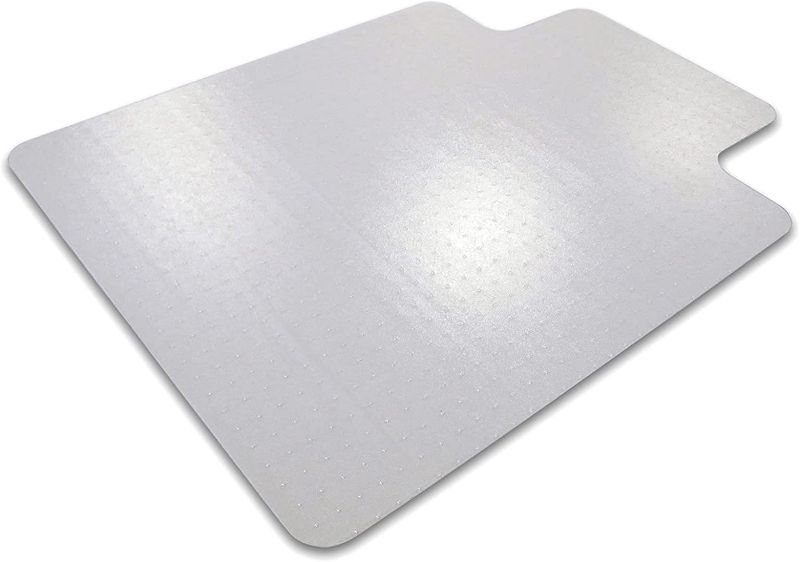 Photo 1 of 36" x 48" Heavy Duty Polycarbonate Office Chair Mat with Lip for Carpets, Clear Carpet Protector for Low, Standard and Medium Pile Carpeted Floors, Shipped Flat,