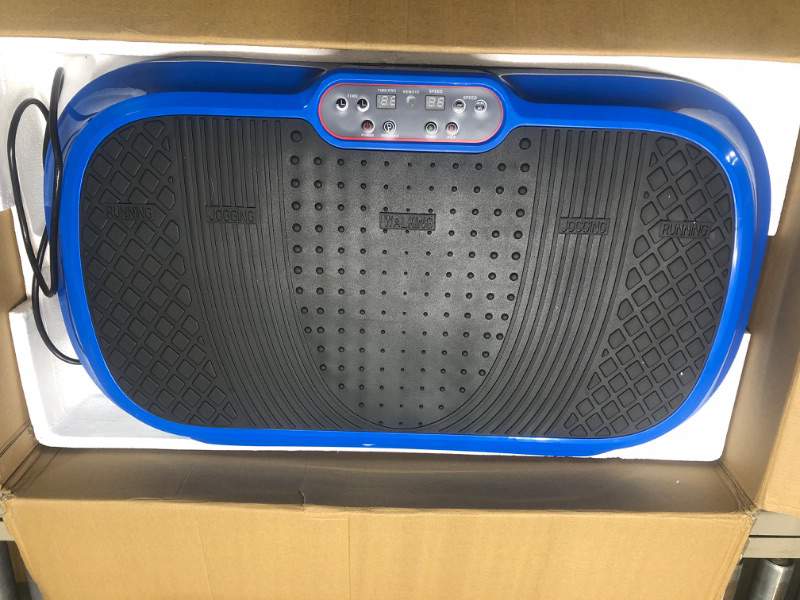 Photo 1 of LifePro Waver Vibration Plate Exercise Machine - Whole Body Workout Vibration Fitness Platform w/ Loop Bands - Home Training Equipment for Weight Loss & Toning Blue