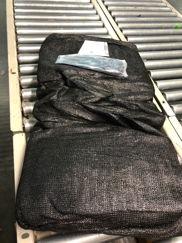Photo 1 of Amgo 6' x 50' Black Fence Privacy Screen Windscreen,with Bindings & Grommets, Heavy Duty for Commercial and Residential, 90% Blockage, Cable Zip Ties Included, (Available for Custom Sizes)