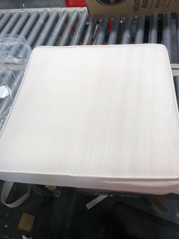 Photo 2 of Arden Selections ProFoam Performance Outdoor Deep Seat Cushion 24 x 24, Sand Cream Modern Sand Cream 24"D x 24"W x 6"H