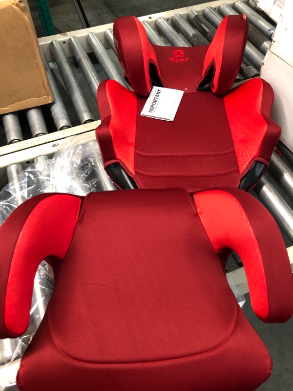 Photo 2 of Diono Everett NXT High Back Booster Car Seat with Rigid Latch, Lightweight Slim Fit Design, 8 Years 1 Booster Seat, Red NEW! Everett NXT Red