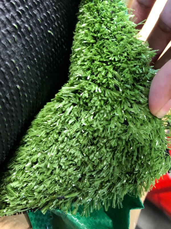 Photo 3 of Artificial Grass Turf Lawn-3 Feet x 10 Feet, 0.4" Indoor Outdoor Rug Synthetic Grass Mat Fake Grass