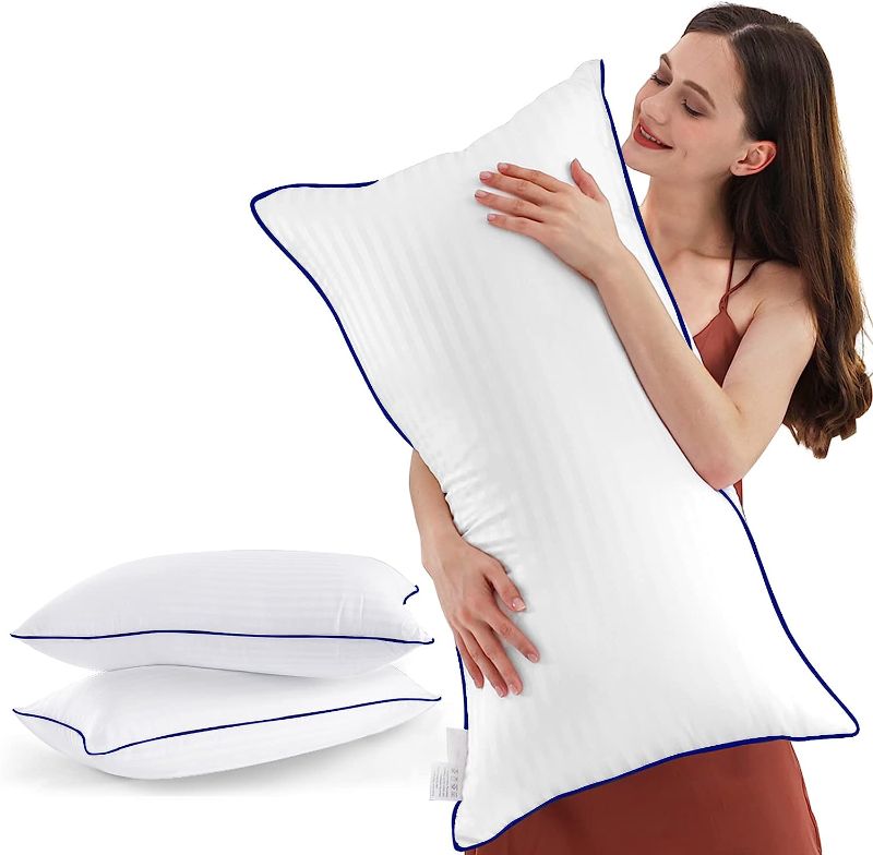 Photo 1 of  Bed Pillows for Sleeping STANDARD Size, Cooling, Luxury Hotel Quality with Premium Soft Down Alternative Filling for Back, Stomach or Side Sleepers
