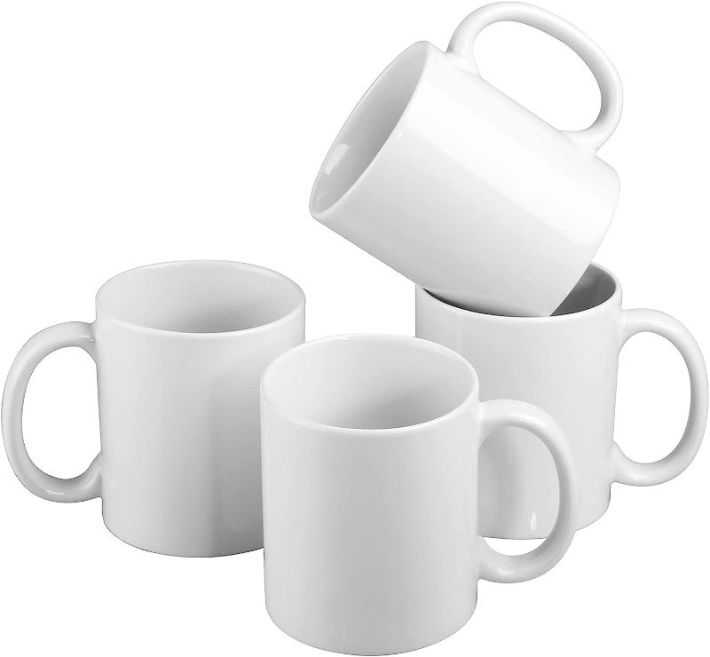 Photo 2 of AceElite Coffee Mug, 12 Ounce Ceramic Coffee Mugs Set of 12, White Coffee Cup With Handle, Pottery Mug Dishwasher Microwave Safe, Small Porcelain Mugs 12 MUGS!
