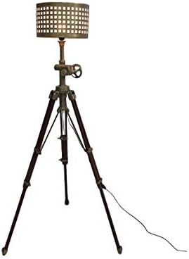 Photo 1 of Adjustable Old Century Moden Tripod Floor Lamp with Shade Nautical Decor Rustic Vintage Home Decor Gifts
