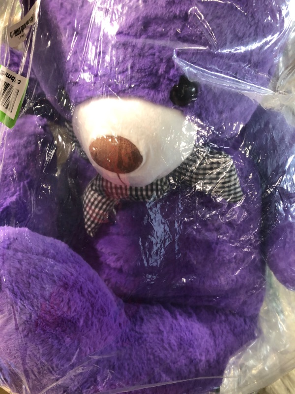 Photo 2 of IKASA Giant Teddy Bear Plush Toy - 47" Cute & Soft Stuffed Animal for Kids, Girls, Boys, & Girlfriend (Purple)
