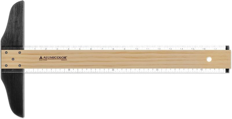 Photo 1 of Alumicolor 18-inch Wood/Acrylic Calibrated T-Square for Art Framing & Drafting
