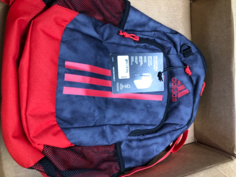 Photo 4 of adidas Back to School BTS Creator Backpack, Stone Wash Carbon/Vivid Red, One Size One Size Stone Wash Carbon/Vivid Red