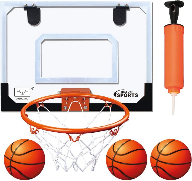 Photo 1 of Indoor Mini Basketball Hoop for Kids Toddler Basketball All Accessories with 3 Balls Basketball Toys with Balls Gifts for Boys
