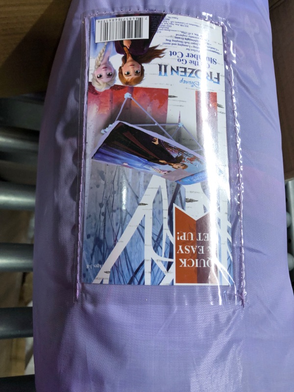 Photo 4 of Disney Frozen 2 Foldable Slumber Cot with Detachable Printed Sleeping Bag Featuring Anna & Elsa, Ages 3+